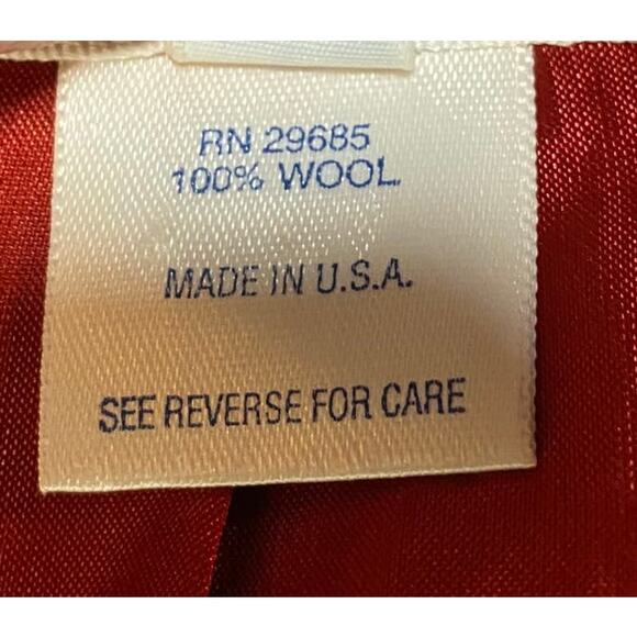 Vintage Pendleton Wool Blazer Single Breasted Button Down Pockets Red Womens 14 - Picture 10 of 12